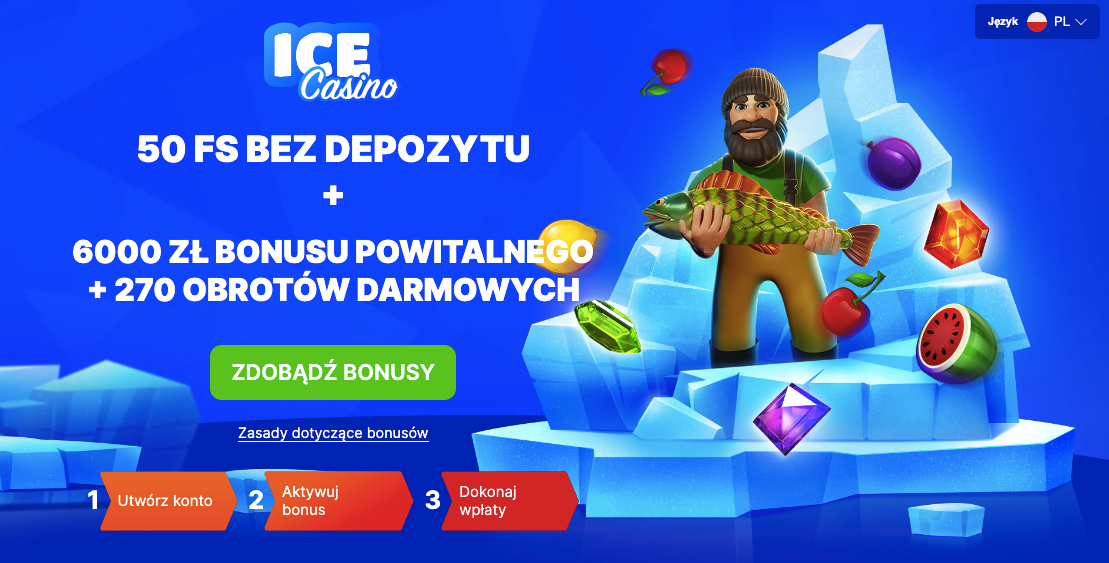 Free spiny bez depozytu w Ice Casino